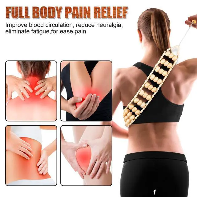 Alt view image 2 of 7 - Wood Therapy Massage Tools,Back Wooden Massage Roller Rope Tool Maderoterapia Kit Professional Cellulite Massager for Body Shaping, Contouring,Back Neck Leg Muscle Relief