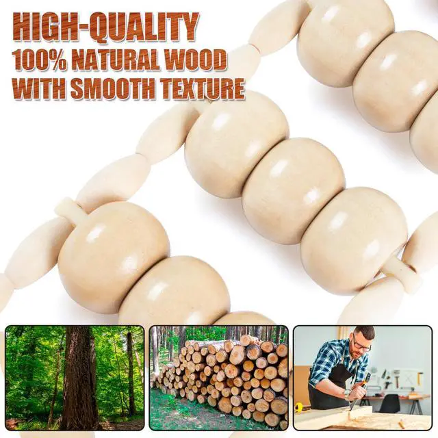 Alt view image 6 of 7 - Wood Therapy Massage Tools,Back Wooden Massage Roller Rope Tool Maderoterapia Kit Professional Cellulite Massager for Body Shaping, Contouring,Back Neck Leg Muscle Relief