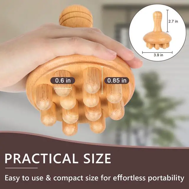 Alt view image 6 of 7 - Wood Therapy Massage Tools, Anti Cellulite Massager Body Scraping Lymphatic Drainage Massager,Trigger Point Wood Therapy Gua Sha Tool for Body Sculpting,Back, Legs, Full Body Use