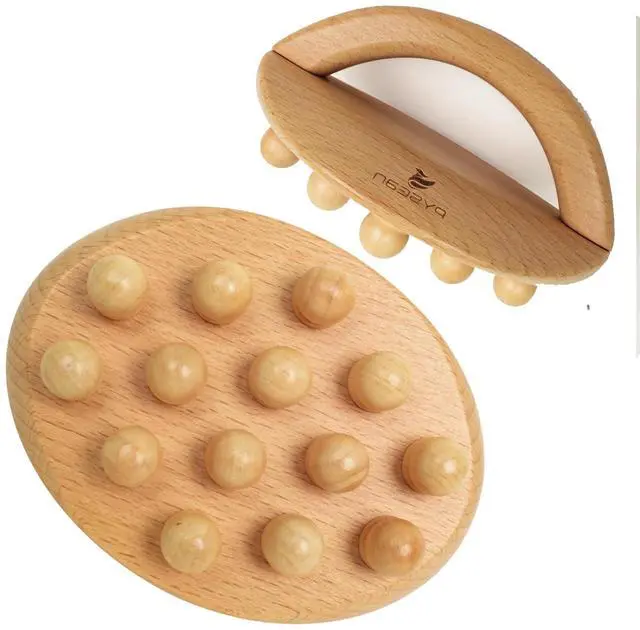 Main image of Wood Therapy Mushroom Head Massage Tool, Wooden Massage Scraping Body Brush, Lymphatic Drainage Legs Abdomen Use, Remove Cellulite, Relieve Itchy Skin, Multi-Functional Body Shaping Massager