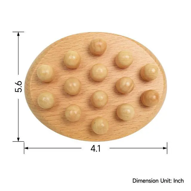 Alt view image 4 of 5 - Wood Therapy Mushroom Head Massage Tool, Wooden Massage Scraping Body Brush, Lymphatic Drainage Legs Abdomen Use, Remove Cellulite, Relieve Itchy Skin, Multi-Functional Body Shaping Massager