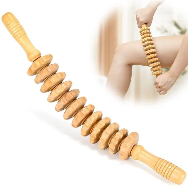 Main image of Curved Wood Therapy Massage Roller Tools,Wooden Lymphatic Drainage Massager,Cellulite Massage Tool & Muscle Roller Stick for Cellulite Reduction,Muscle Tension and Body Shaping