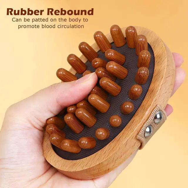 Alt view image 3 of 7 - Fascia Massage Blaster Tool for Cellulite, Meridian Massage, Muscle Knots, Trigger Points, Cellulite Massager Tool for Body Tension Relief Promote Lymphatic Circulation Wood