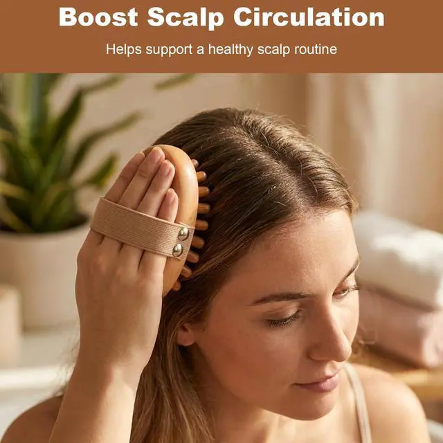 Alt view image 6 of 7 - 2 Pcs Meridian Massage Brush, Wooden Scalp Massage Tool for Muscle Pain Relief, Lymphatic Drainage, Body Shaping & Cellulite Reduction