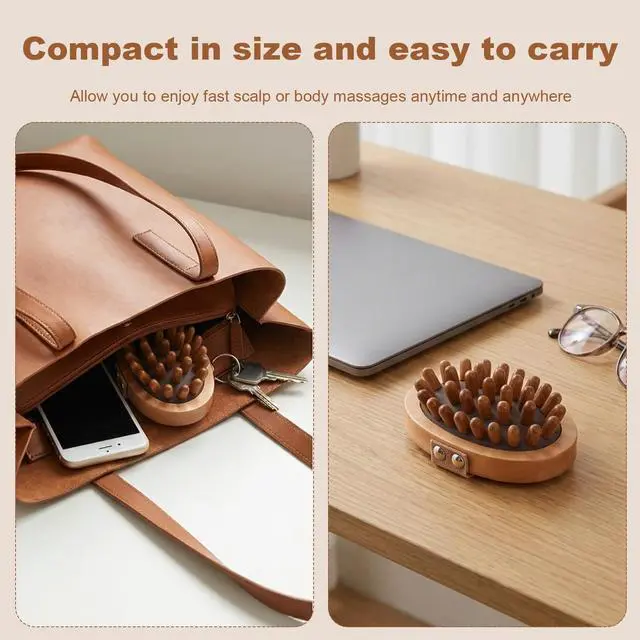 Alt view image 7 of 7 - 2 Pcs Meridian Massage Brush, Wooden Scalp Massage Tool for Muscle Pain Relief, Lymphatic Drainage, Body Shaping & Cellulite Reduction