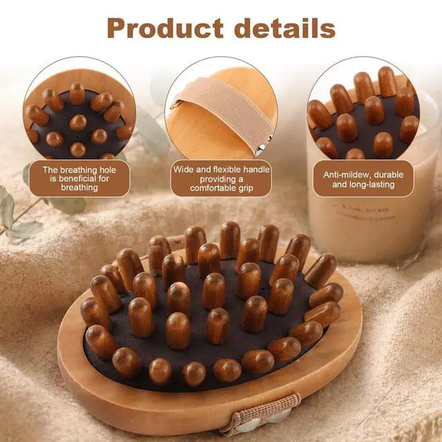 Alt view image 3 of 7 - 2 Pcs Meridian Massage Brush, Wooden Scalp Massage Tool for Muscle Pain Relief, Lymphatic Drainage, Body Shaping & Cellulite Reduction