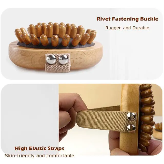 Alt view image 5 of 7 - Fascia Massage Blaster Tool for Cellulite, Meridian Massage, Muscle Knots, Trigger Points, Cellulite Massager Tool for Body Tension Relief Promote Lymphatic Circulation Wood