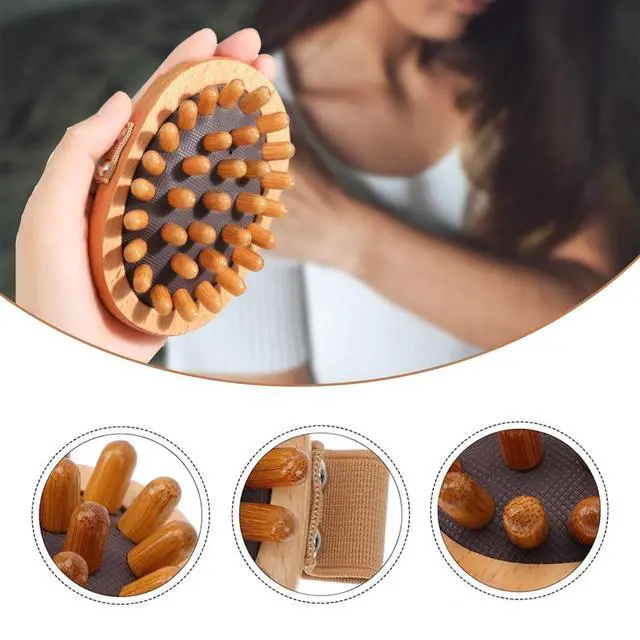 Alt view image 3 of 6 - 2PCS Meridian Brush Massage Body, Meridian Pressure Brush Wood Therapy Massage Tools for Full Body Shaping and Pain Relief