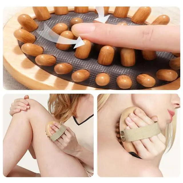 Alt view image 6 of 6 - 2PCS Meridian Brush Massage Body, Meridian Pressure Brush Wood Therapy Massage Tools for Full Body Shaping and Pain Relief