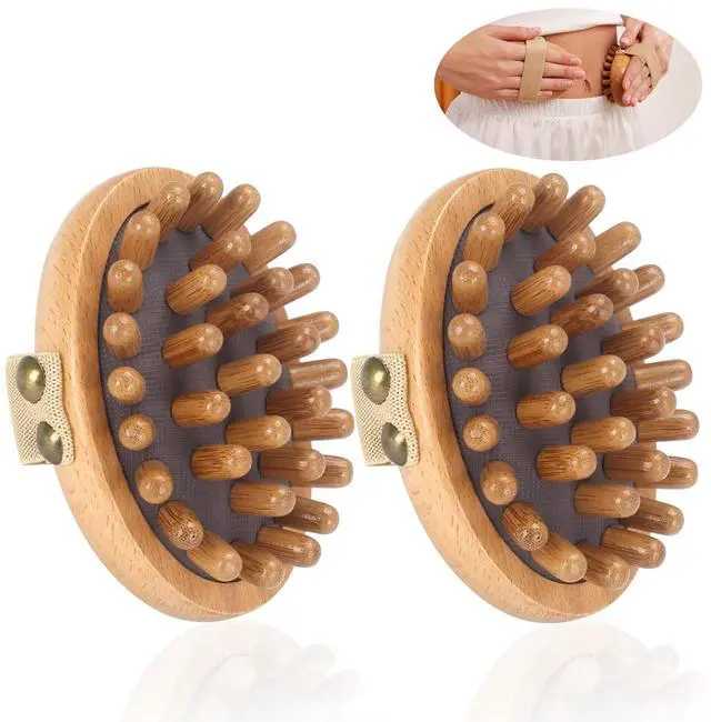 Main image of 2PCS Meridian Massage Brush,Gua Sha Tool,Body Massage Brush,Wood Therapy Massage Tools, Meridian Brush for Belly,Body Sculpting Tools,Guasha Brush, Wooden Massage Tools,,