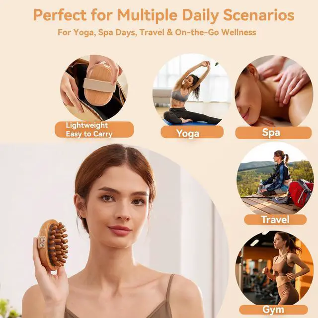 Alt view image 7 of 7 - 2PCS Meridian Massage Brush,Gua Sha Tool,Body Massage Brush,Wood Therapy Massage Tools, Meridian Brush for Belly,Body Sculpting Tools,Guasha Brush, Wooden Massage Tools,,