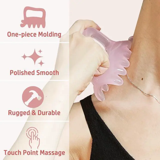 Alt view image 3 of 7 - Large Fascia Massage Blaster Tool for Cellulite, Myofascial Release, Muscle Knots, Trigger Points, Cellulite Massager Tool for Body Tension Relief Promote Lymphatic Circulation Pink