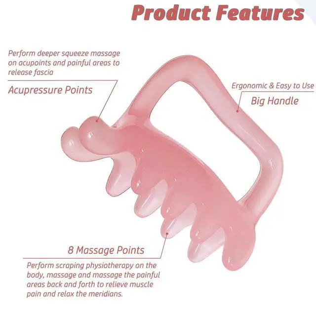 Alt view image 4 of 7 - Large Fascia Massage Blaster Tool for Cellulite, Myofascial Release, Muscle Knots, Trigger Points, Cellulite Massager Tool for Body Tension Relief Promote Lymphatic Circulation Pink