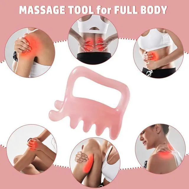 Alt view image 6 of 7 - Large Fascia Massage Blaster Tool for Cellulite, Myofascial Release, Muscle Knots, Trigger Points, Cellulite Massager Tool for Body Tension Relief Promote Lymphatic Circulation Pink