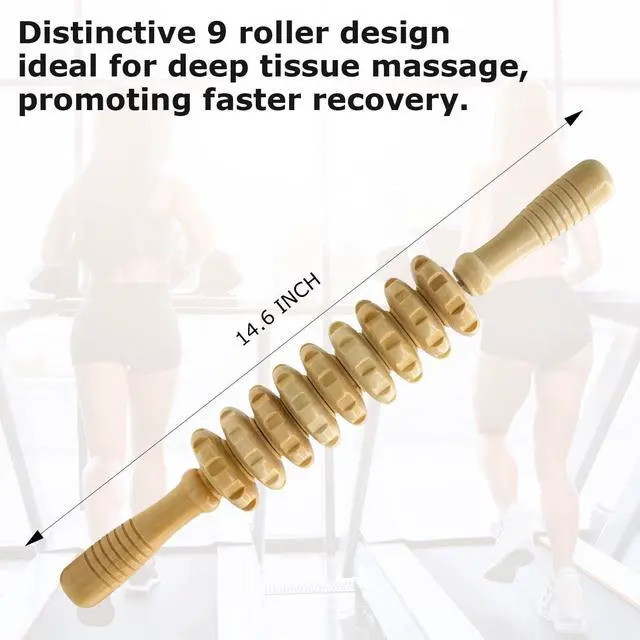 Alt view image 3 of 6 - Wood Therapy Massage Tools for Body Sculpting & Cellulite Reduction Manual Lymphatic Drainage Massager Roller Stick for Smooth Skin & Firming