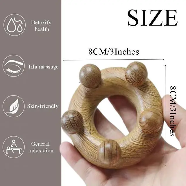 Alt view image 2 of 6 - Wood Therapy Abdominal Massage Tools,Lymphatic Drainage Massager, Body Sculpting Scraping Tools for Muscle Pain Relief, Anti Cellulite, Body Contouring and Shaping