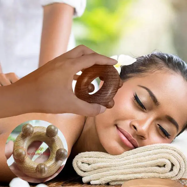 Alt view image 5 of 6 - Wood Therapy Abdominal Massage Tools,Lymphatic Drainage Massager, Body Sculpting Scraping Tools for Muscle Pain Relief, Anti Cellulite, Body Contouring and Shaping