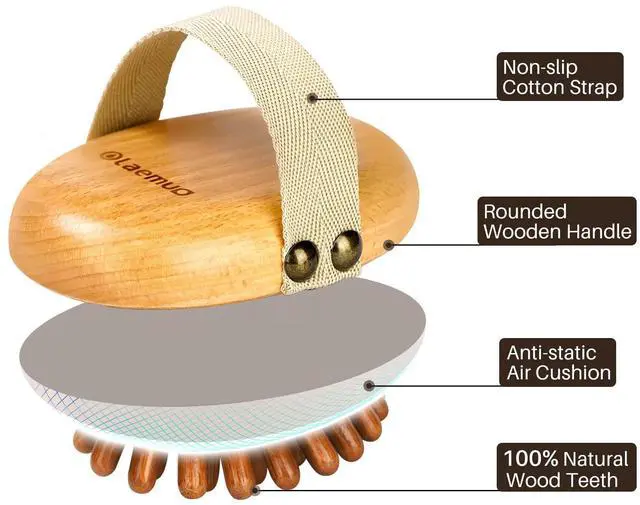 Alt view image 4 of 7 - Wood Therapy Massage Tool for Belly Fat,Wooden Meridian Massage Body Brush for Cellulite Remover, Cellulite Lymphatic Drainage Massager for Body Shaping, Maderoterapia Kit for Muscle Pain Relief