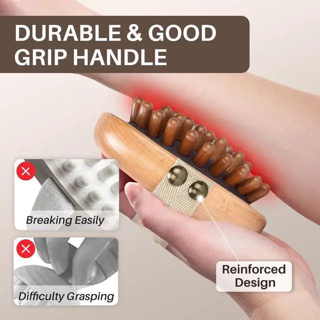 Alt view image 7 of 7 - Wood Therapy Massage Tool for Belly Fat,Wooden Meridian Massage Body Brush for Cellulite Remover, Cellulite Lymphatic Drainage Massager for Body Shaping, Maderoterapia Kit for Muscle Pain Relief