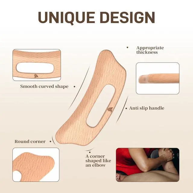 Alt view image 5 of 6 - Wood Massage Tool (gua sha Board 2)