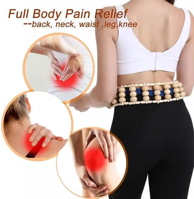 Alt view image 3 of 6 - Wooden Therapy Massage Tools for Body Sculpting, Back Massage Roller Rope, Manual Cellulite Massage Maderoterapia Kit for Body Shaping, Neck Leg Muscle Pain Relief