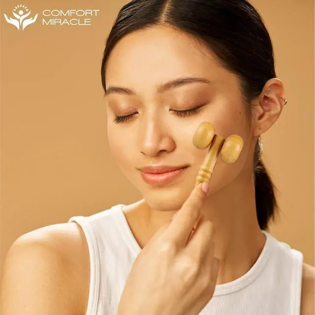 Alt view image 7 of 7 - Wooden Lymphatic Drainage Massager - Natural Wood Therapy Massage Tools Help Cellulite & Relax Tense Muscles - Our Full Body Lymphatic Drainage Tool Also Comes a Facial Massager