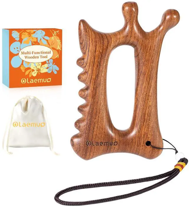 Main image of Wooden Gua Sha Tool for Face&Body - 6 in 1 Facial Massager for Lymphatic Drainage - Guasha Body Sculpting Tools Therapy Massage Tool for Cellulite,Jaw Lifting,Muscle Relief - Skin Care Gifts