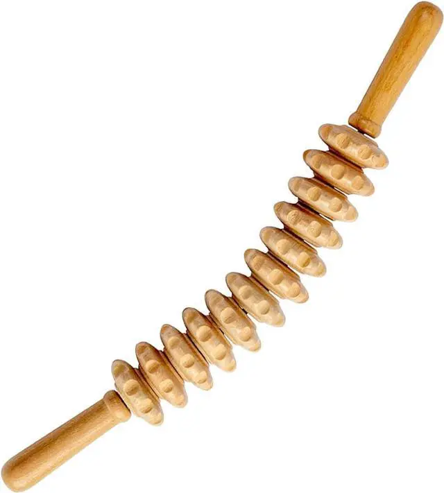 Main image of Curved Wood Therapy Massage Roller Tools, Wooden Fascia Massage Roller, Wood Body Sculpting Tools