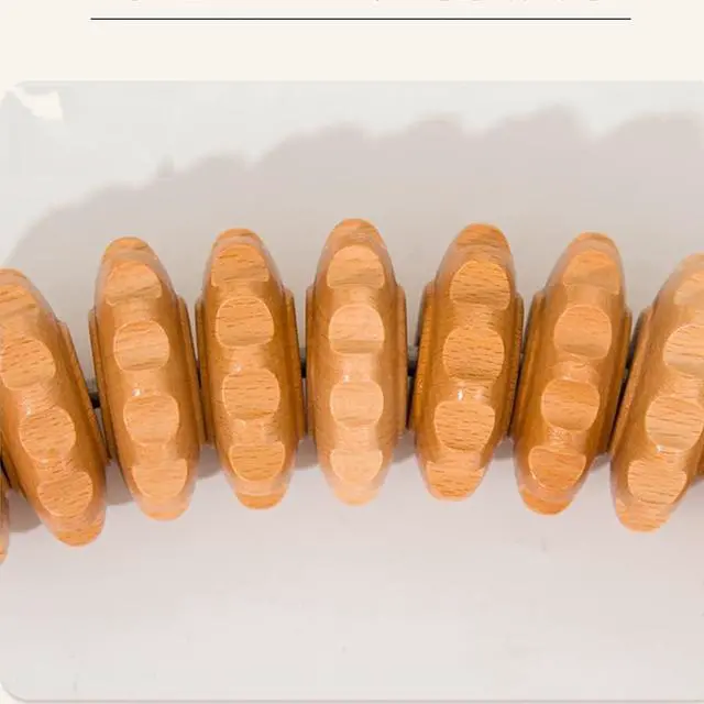 Alt view image 3 of 3 - Curved Wood Therapy Massage Roller Tools, Wooden Fascia Massage Roller, Wood Body Sculpting Tools
