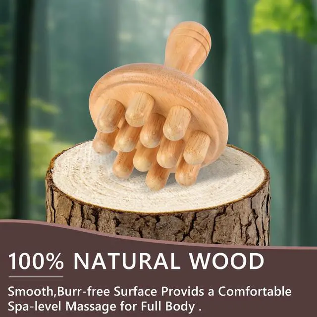 Alt view image 7 of 7 - Wood Therapy Massage Tools, Anti Cellulite Massager Body Scraping Lymphatic Drainage Massager,Trigger Point Wood Therapy Gua Sha Tool for Body Sculpting,Back, Legs, Full Body Use
