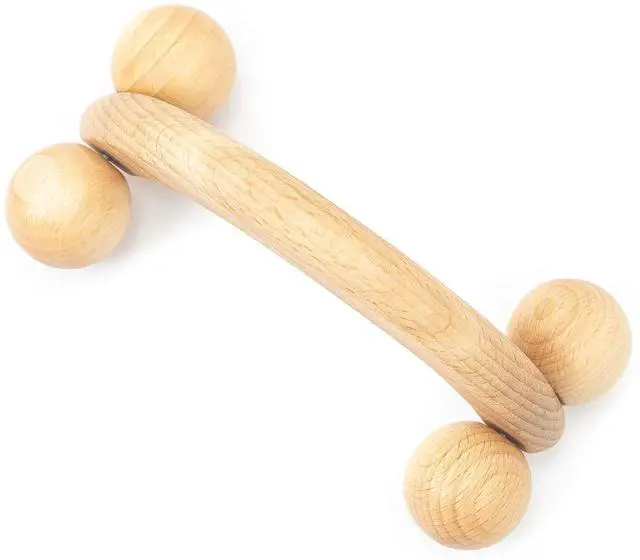 Alt view image 2 of 7 - Accessories Back Massager with Smooth Ball Rollers, Multi-Functional Back Roller, Neck Massager, Eases Muscle Tension and Supports Skin Health, Muscle Roller 7 x 3 inches