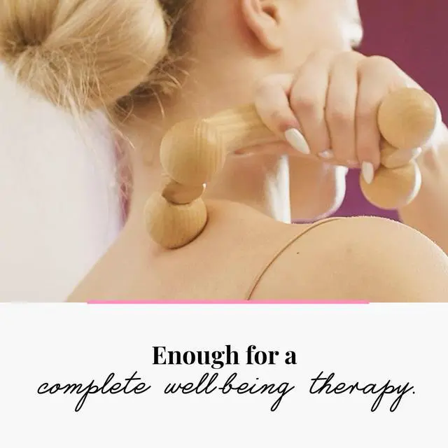 Alt view image 6 of 7 - Accessories Back Massager with Smooth Ball Rollers, Multi-Functional Back Roller, Neck Massager, Eases Muscle Tension and Supports Skin Health, Muscle Roller 7 x 3 inches