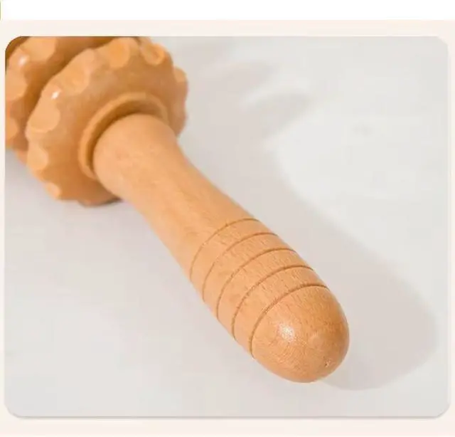 Alt view image 4 of 5 - Wood Therapy Massage Tools,Handheld Fascia Blaster Tool for Muscle Relief, Lymphatic Drainage Body Sculpting Anti Cellulite Massager for Women and Men (12 Wheel)