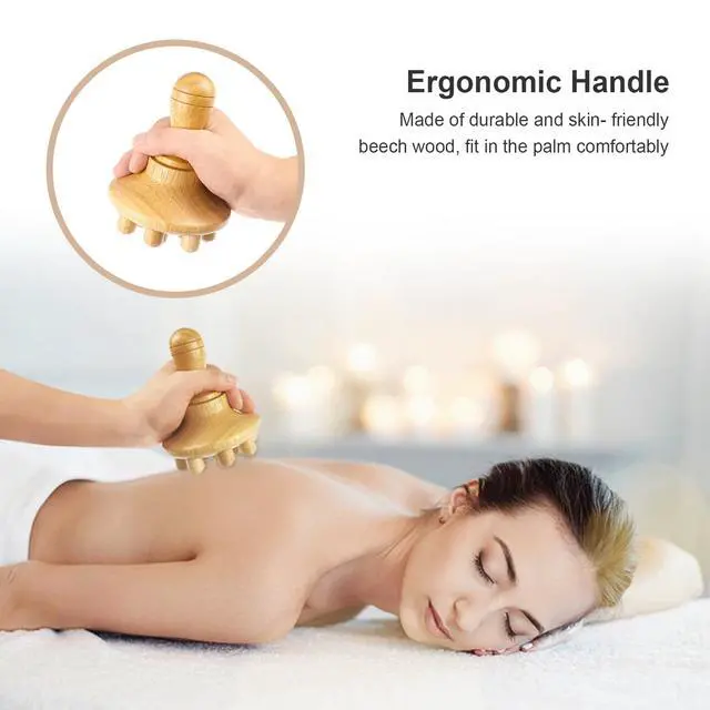 Alt view image 2 of 7 - Wood Therapy Massage Tool Wooden Lymphatic Drainage Massager One-Handed Body Sculpting Tools,Physical Therapy Tools, Muscle Scraping Tool,Gua Sha Wood Therapy Tool-5.5 * 4.3 inches