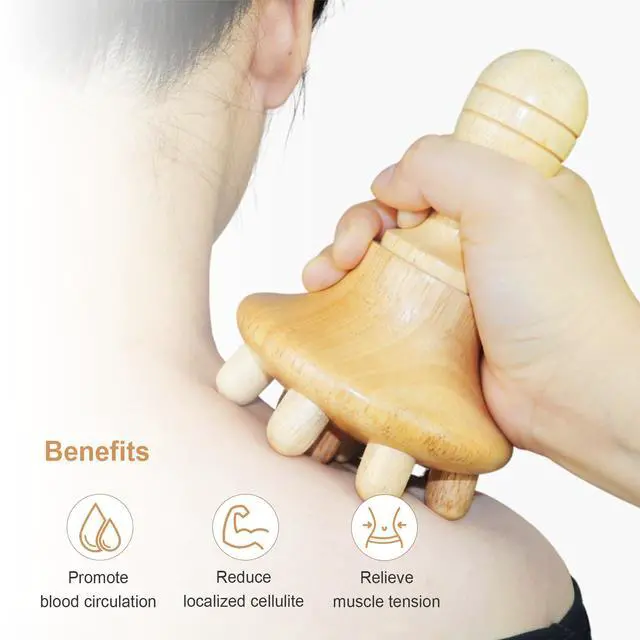 Alt view image 4 of 7 - Wood Therapy Massage Tool Wooden Lymphatic Drainage Massager One-Handed Body Sculpting Tools,Physical Therapy Tools, Muscle Scraping Tool,Gua Sha Wood Therapy Tool-5.5 * 4.3 inches