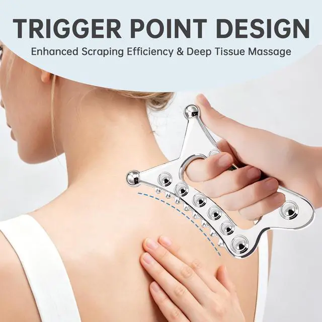 Alt view image 3 of 6 - Fascia Blaster Tool, Body Gua Sha ToolStainless Steel Gua Sha Muscle Scraper ToolLymphatic Drainage Massager for Self Care, Fascia Blaster for Cellulite, Trigger Point Massage Tools for Pain Relief