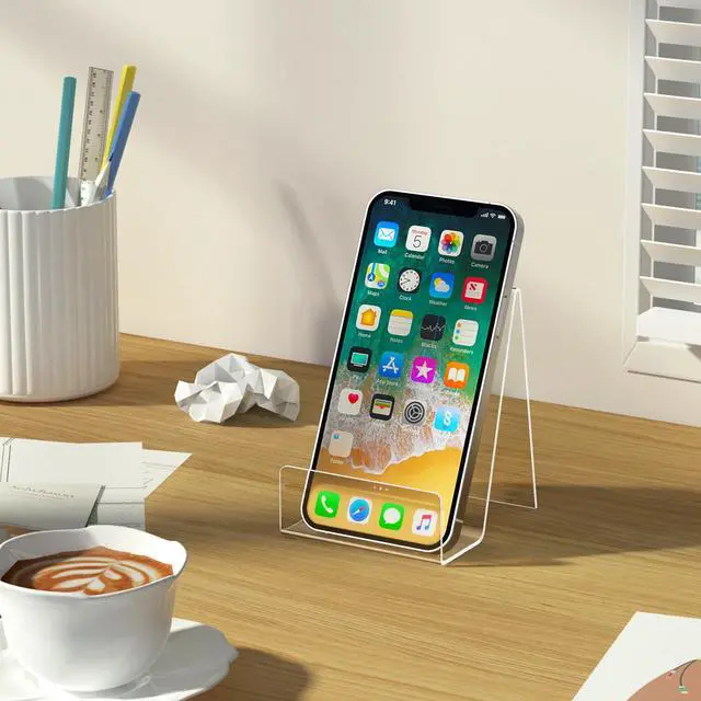Alt view image 5 of 7 - 6 Pack Acrylic Book Stand, Clear Easel Stand for Display, Book Display Holder, Display Stand for Album, CD, Magazine, Postcard, Picture, Plate, Artworks, Phone, Tablet