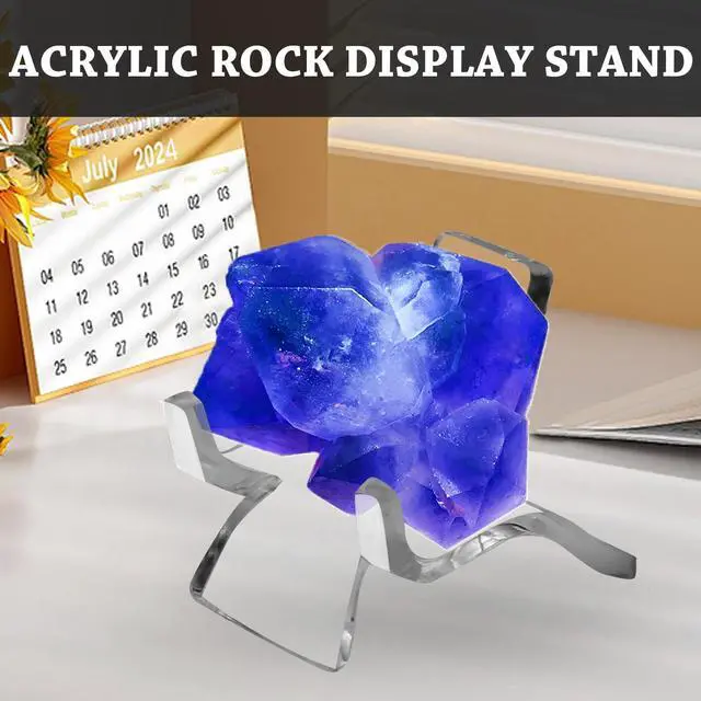 Alt view image 5 of 7 - 24 Pcs Acrylic Easel Display Stands - Versatile Acrylic Holders for Showcasing Crystal Geodes, Rocks, Minerals and Treasured Collectibles - Small Size