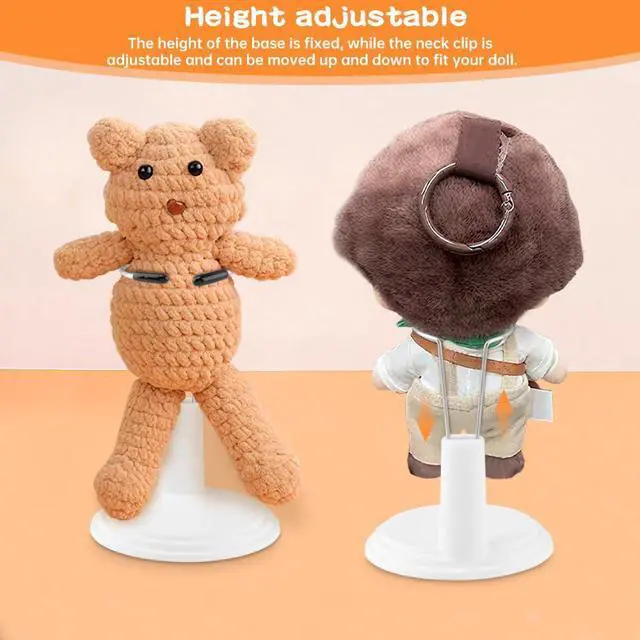 Alt view image 6 of 7 - 6 pcs Doll Stand Adjustable Action Figure Display Holder Support for 4-8 inches Dolls Keep the Standing Position for Home Office Shop Birthday Party Favor, Without-Dolls (:White)