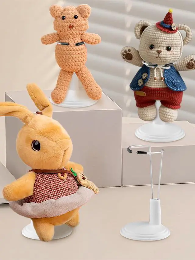 Alt view image 7 of 7 - 6 pcs Doll Stand Adjustable Action Figure Display Holder Support for 4-8 inches Dolls Keep the Standing Position for Home Office Shop Birthday Party Favor, Without-Dolls (:White)