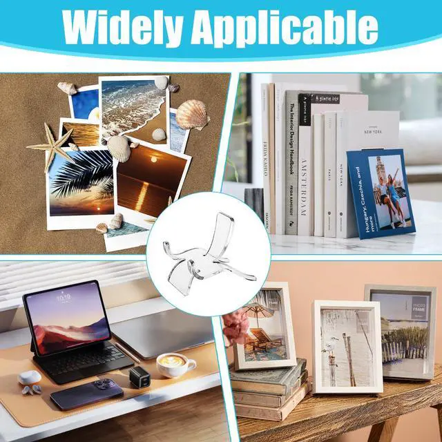 Alt view image 5 of 7 - 20Pcs Rock Display Stand Holder Clear Acrylic Display Stands Easels Pedestals for Crystal Geodes Mineral Agate Fossil Coral Gemstone Collectibles