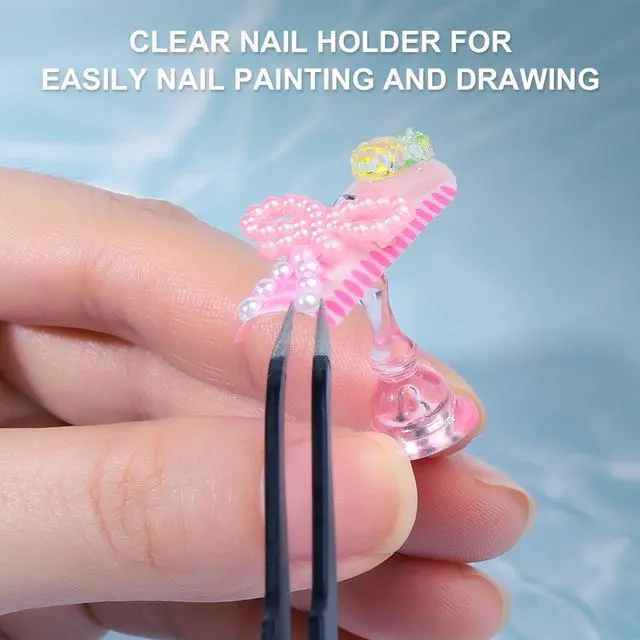 Alt view image 4 of 7 - Nail Stand, 2 Set Nail Holder for Painting Nails, Nail Stand for Press on, Press on Nail Stand for Practice, Magnetic Acrylic Nail Display Stands for Nail Art with Double-Sided Tape