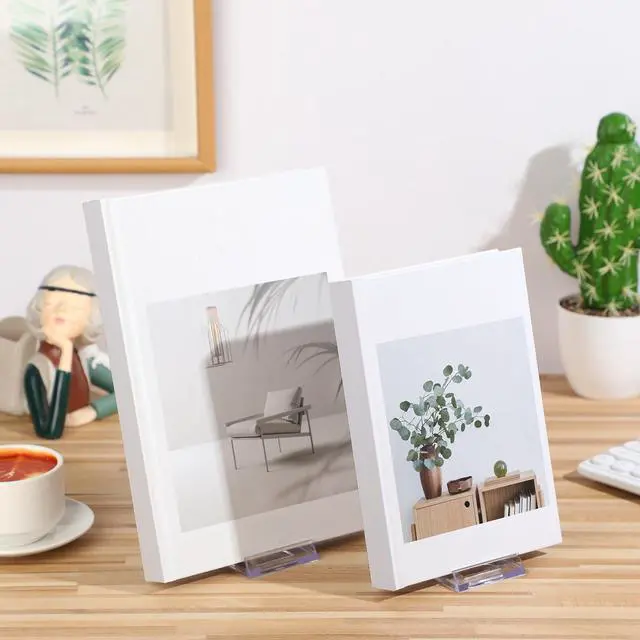 Alt view image 4 of 7 - 6 Pack Acrylic Book Stand for Display Adjustable Clear Display Holder Easel Collector Stand for Home Office Back to School Comic Album CD Magazine Postcard Artworks (4.2 x 4.3 x 2.35 Inch)