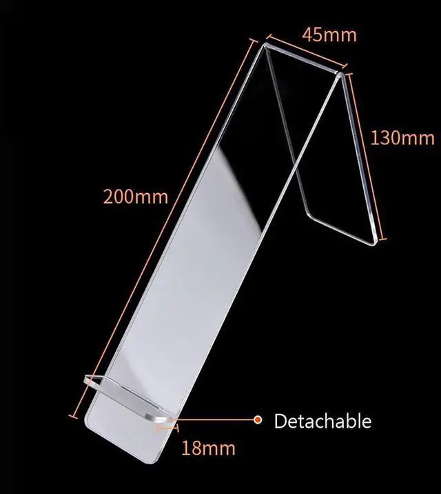 Alt view image 2 of 6 - 4 Pcs Acrylic Shoe Display Stands Detachable Shoe Rack Holder for Shop Store Mall, Transparent