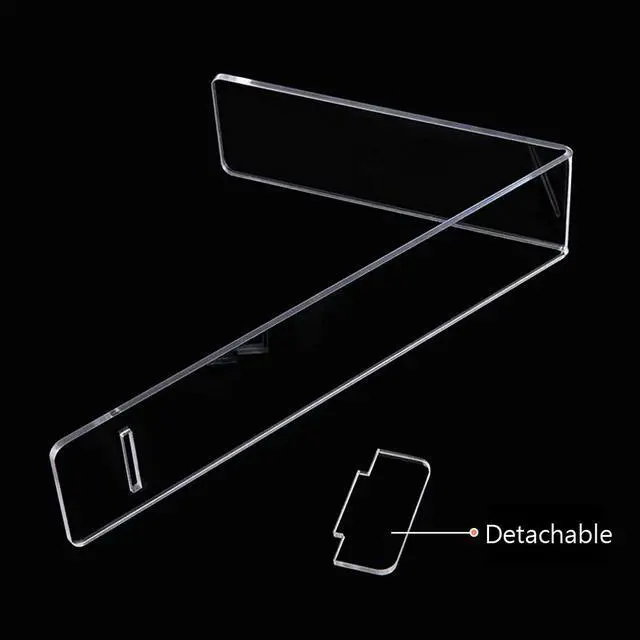 Alt view image 3 of 6 - 4 Pcs Acrylic Shoe Display Stands Detachable Shoe Rack Holder for Shop Store Mall, Transparent