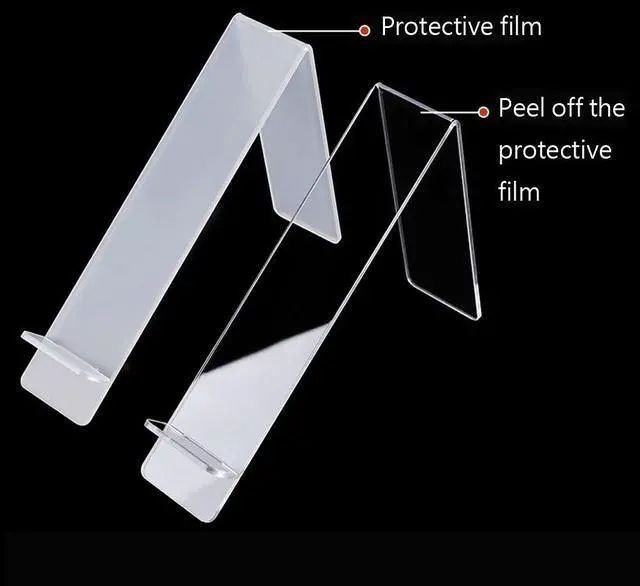 Alt view image 4 of 6 - 4 Pcs Acrylic Shoe Display Stands Detachable Shoe Rack Holder for Shop Store Mall, Transparent