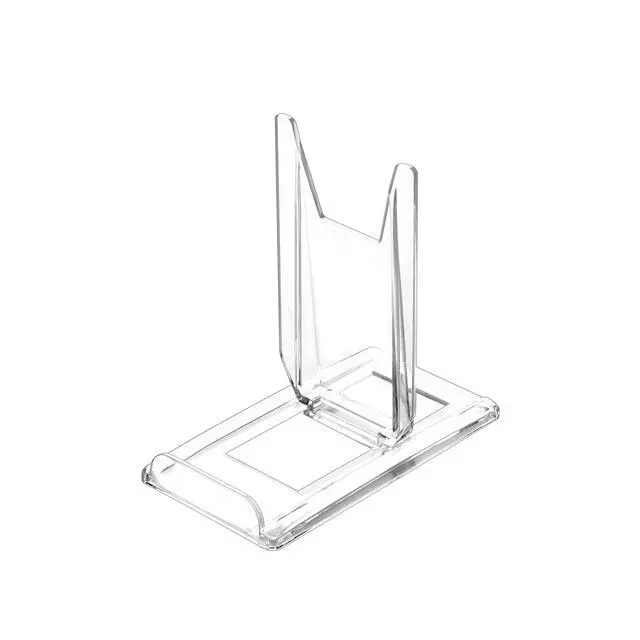 Alt view image 5 of 7 - 10 Pack Acrylic Book Stand for Display Adjustable Clear Display Holder Easel Collector Stand for Home Office Back to School Comic Album CD Magazine Postcard Artworks (4.2 x 4.3 x 2.35 Inch)