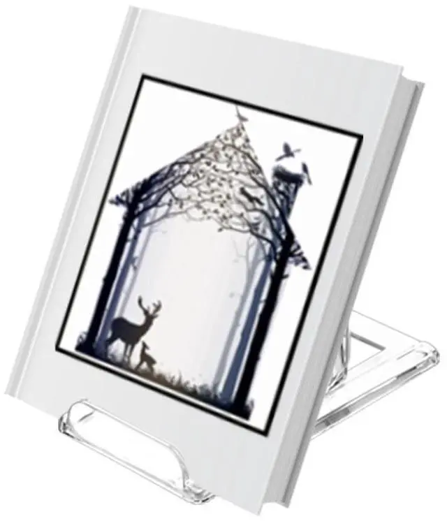 Alt view image 7 of 7 - 10 Pack Acrylic Book Stand for Display Adjustable Clear Display Holder Easel Collector Stand for Home Office Back to School Comic Album CD Magazine Postcard Artworks (4.2 x 4.3 x 2.35 Inch)