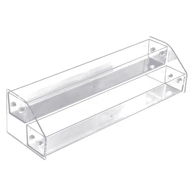Alt view image 2 of 7 - Acrylic 2 Tier Nail Polish Rack Display Stand Holder - Transparent, Art Supplies Storage Rack for Makeup Salons Dresser