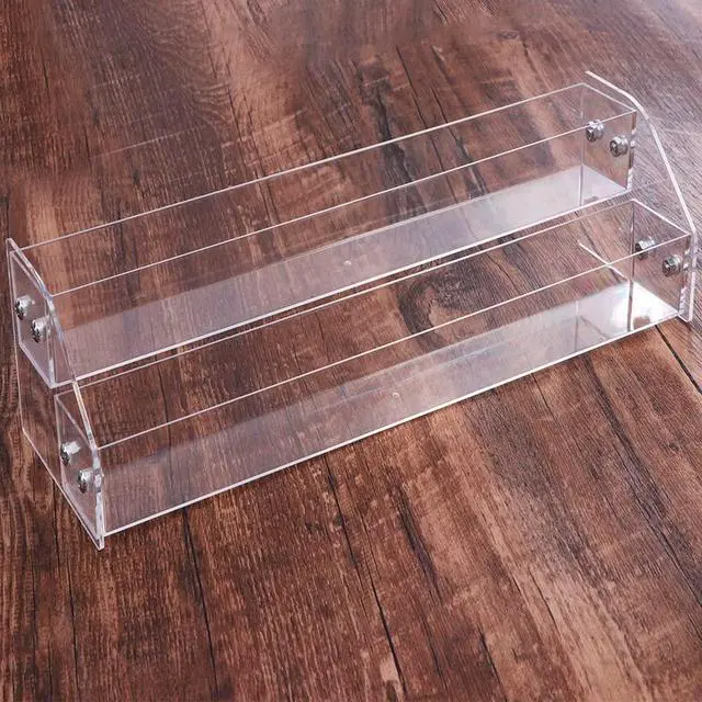 Alt view image 7 of 7 - Nail Polish Organizer,2 Tier Clear Acrylic Nail Polish Holder,Trapezoid Nail Polish Display Rack Storage Rack,Storage Display Holder Table Stand,for Nail Polish Essential Oil Makeup